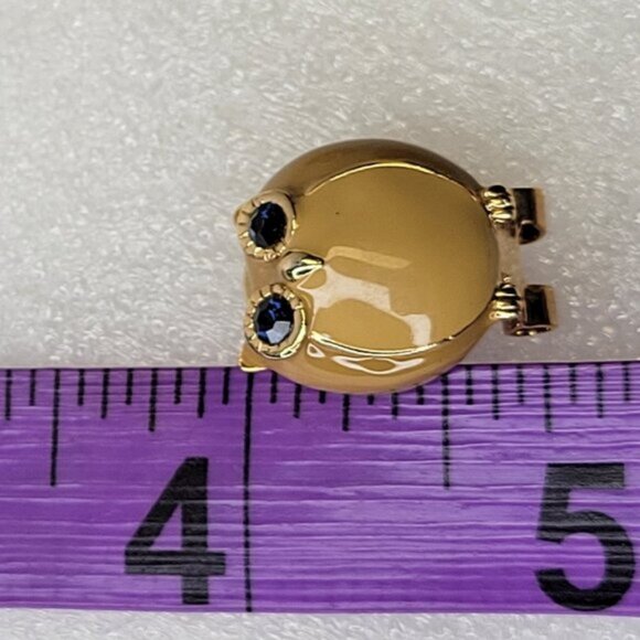 Tan Brown Owl Earrings - Picture 6 of 6